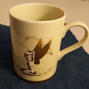Tinkerbell in gold leaf mug Grandmacore kitsch cottagecore